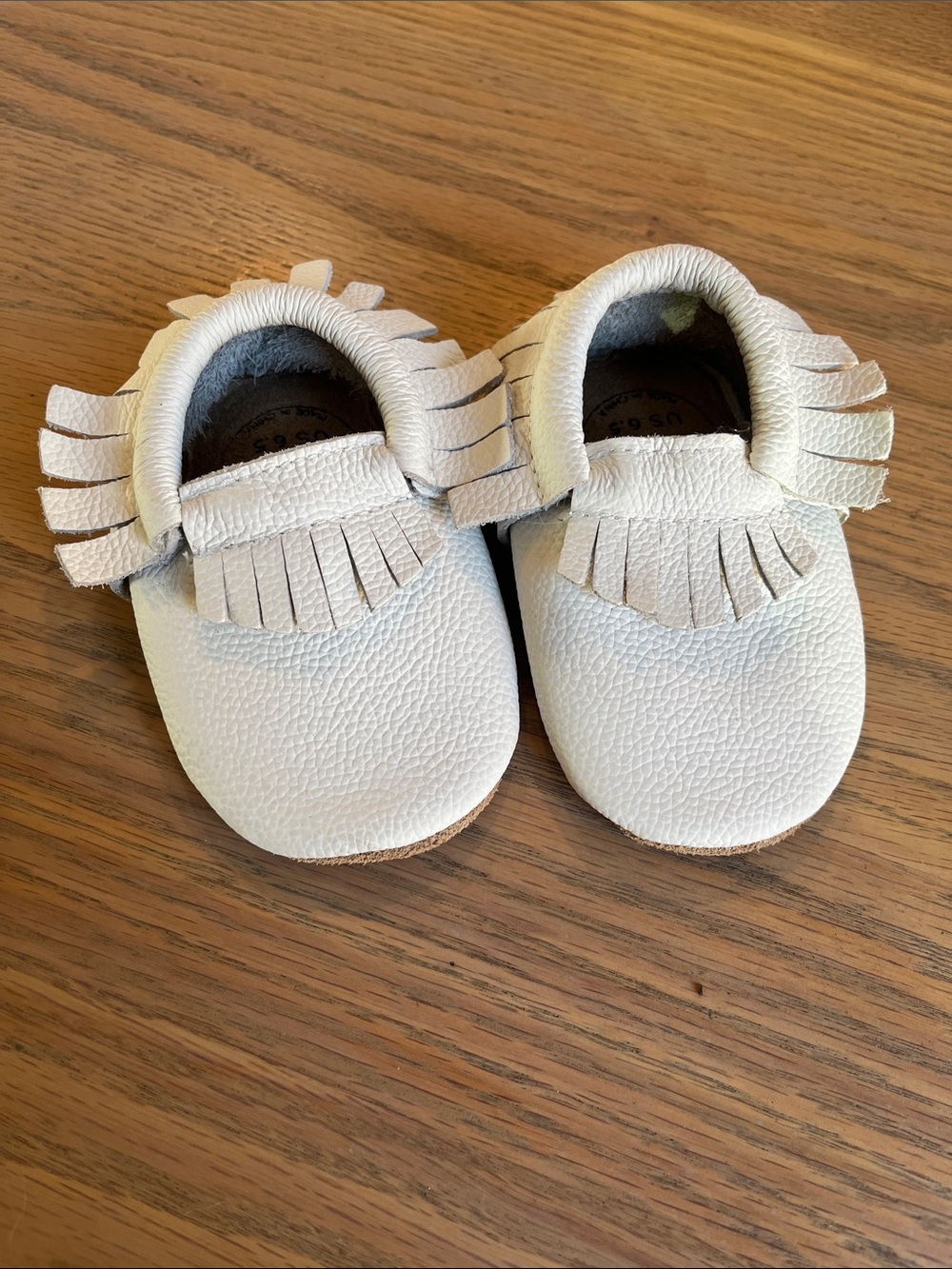 Bird Rock Baby leather Baby Moccasin shoe size 6.5